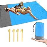 Xiangdanful Outdoor Kompakte Picknickdecke Stranddecke, Strandmatte wasserdichte, Musikfestival Ausrüstung, Matte für Wandern, Sport & Strand, mit 4 Pfosten und T