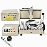 1.5KW USB 3 Achse Graviermaschine - CNC 6040 Router Graveur Fräsmaschine Laserengraver Kits,Mini Carver DIY Logo Markierungsdrucker für Holzbearbeitung