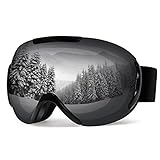 DAWINSIE Skibrillen, Snowboar Brille, Ski Goggles für Brillenträger Herren Damen, Doppel-Sphärisch Linse, OTG UV-Schutz, Anti-Fog Skibrillen für Wintersportarten, Skifahren, Skaten (Schw