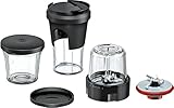 Bosch Zubehör-Set TastyMoments MUZ9TM1, 5-in-1 Multi-Zerkleinerer-Set (Mixen, Mahlen, Hacken, Aufbewahren, ToGo-Lösung), für OptiMUM Kü