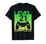 Level 21 Complete Geburtstag, 21 Jahre Gaming camouflage T-S