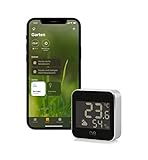 Eve Weather - Smarte Wetterstation (digitales Thermometer & Hygrometer mit Wettertrend-Anzeige), IPX4-Wasserbeständigkeit, kabelloser Batteriebetrieb, schwarz, Bluetooth/Thread, Apple H