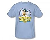 Wonder Woman - Star Of Paradise Island Slim Fit Adult T-Shirt in hellblau, Large, Light B