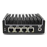 Protectli Vault FW4B - 4 Port, Firewall Micro Appliance/Mini PC - Intel Quad Core, AES-NI, 8GB RAM, 120GB mSATA SSD - Kompatibel mit pfSense/OPN