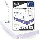 Twillie - Wasserdichter Matratzenschoner 135 x 190 cm - Oeko Tex® Zertifiziert - Atmungsaktive Jersey Matratzenauflage - Matratzenschutz ohne Knistern - Ultradünn, Ultrastark, Ultraw