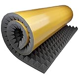 Akustikschaumstoff Selbstklebend Pyramiden Matte 100x200 x 6 cm von GMP Tech beauty of sound - Dämmung Schaumstoff zum gaming zimmer - Schallschutz wand im musikstudio - Acoustic foam - Echo absorb