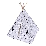 Pinpig Haustier-Tipi-Zelt, waschbare, atmungsaktive Käfighäuser, Bett für Hundewelp