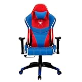 AMLF Gaming Stuhl Racing Computerstühle hohe Rückenlehne Videospielstuhl Verstellbarer Chefsessel Ergonomischer Drehstuhl E-Sportstuhl Blau R