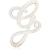 Monogramm Buchstaben aus Holz, Buchstabe G zum Basteln, rustikale Wanddekoration (33 cm)