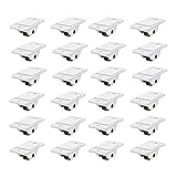 XIWANG Selbstklebende Räder Mini-Fixier-Räder Zauberkästen Caster-Caster-kompatibel mit Box-Bodenlager-Rack DIY. Spielzeugauto-Bin-Speicherung dyrllw (Color : Transparent)