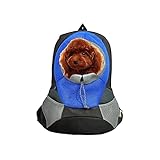 JIYANANDPCWB Hunderucksack Outdoor-One-Shoulder-Reisetasche, tragbarer Mesh-Rucksack, Welpe und Kätzchen, der Rucksack trägt (Color : Blue)