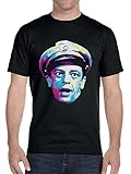 INTIMO The Andy Griffith Show Herren T-Shirt Barney Fife, Pop Art Crewneck, Schwarz , XXL