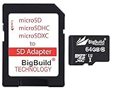 BigBuild Technology 64GB Ultra schnelle 80MB/s Klasse 10 MicroSD Speicherkarte für Sony HDR-PJ410 Camcorder, SD Adapter ist im Lieferumfang