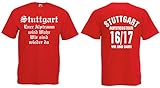 Fruit of The Loom Stuttgart Aufstiegs-Tour T-Shirt von S-XXXL Austeiger 2016/17|rot-XXXL