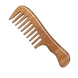 YNHNI Holzkamm 1 stück dauerhafter natürlicher Kopf Massager haarkämme handgefertigte hölzerne Sandelholz breiter zahnholz kamm haarpfleg