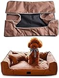 CGUOPI Katzenhaus, Hundebett Orthopädische Lounge Sofa Abnehmbare Abdeckung 100% Matratze Memory Foam Matratze Premium Abnehmbare Abdeckung for Katzenhund (mit abnehmbaren Ärmel), B,