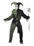 Generique - Böser Clown Harlekin Halloween-Kostüm schwarz-grün - XL