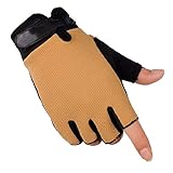 BUXIANGGAN Handschuhe Gloves Herren Handschuhe Leichte Atmungsaktive Reithandschuhe Fahrrad rutschfeste Vollfinger Halbfinger Handschuhe Angeln XXL Halb-Kahak