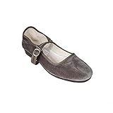 Sonnenscheinschuhe China Samtschuhe Gr. 35-42 GRAU NEU Chinaschuhe Ballerinas Trachtenschuhe (38)