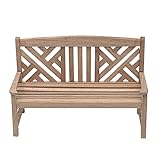 STOBOK Puppenhaus Bank Holz Mini Gartenbank Miniatur Möbel Modell Spielzeug 1: 12 Puppenhaus Garten Wohnzimmer Zubehör Park Mikrolandschaft Feengarten DIY Dek