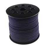 kowaku Kunstlederkordel 100Yd Wildleder Lederband Perlenschnur, Flache Schmuckherstellung, Navy b