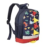 BAIGIO Kinderrucksack Kinder Mini Schultasche Dinosaurier Kindergartentasche für Jungen Mädchen Kleinkind (Dunkelblau)