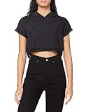 Calvin Klein Damen Beach Cropped Hoodie berwurf fr Schwimmbekleidung, Pvh Schwarz, 38