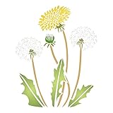 Pusteblume Schablone, 25,40 x 31,75 cm (L) - Stencil Company Original Dandilion Puff Wandschablone mit B