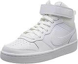 Nike Court Borough MID 2 (GS) Sneaker, White/White-White, 40 EU