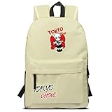 WANHONGYUE Tokyo Ghoul Cosplay Anime Rucksack Tagesausflug Reisetasche Casual Daypack Beige /3