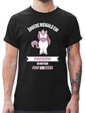 Einhorn Geschenk Unicorn - Ärgere Niemals EIN Einhorn es Haut Dich Pink und Rosa - 3XL - Schwarz - pinkes Einhorn t Shirt männer - L190 - Tshirt Herren und Männer T-S