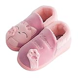 MRULIC Kinder Baby Hausschuhe Cartoon Flache Hausschuhe Pantoffeln Filzschuhe Home Slippers Niedrige Hausschuhe Home Indoor Schuhe Jungen MäDchen Warme W