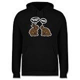 Ostern - Schokohasen - 4XL - Schwarz - Hase - JH001 - Herren Hoodie und Kapuzenpullover für M