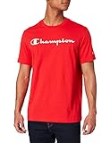 Champion Herren Legacy Classic Logo T-Shirt, Rot, XL