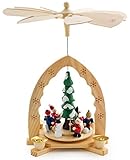 Brubaker 1-stöckige Weihnachtspyramide aus Holz - 30 cm - Weihnachtsbaum mit Winter S