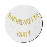 Bachelorette Mauspad für Computer, Party Bunting in Gelb Golden Tone Verlobungsring, rundes rutschfestes dickes Gummi Modern Gaming Mousepad, 8 'rund, Senfgelb