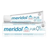 Meridol Zahnpasta Pur, 1 x 75 ml - antibakterieller Effekt, Zahncreme für gesunde Zähne & Zahnfleisch, mit Fluorid & natürlichem Eukalyptusö