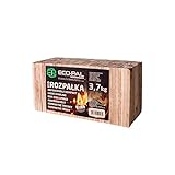 ECO-PAL Anfeuerholz, ökologisches Anzündholz, sauberes und extrem trockenes Ofen- Anmachholz, Holzstücke für Verschiedene Arten von Feuerstellen, Lange Brenndauer (3,7 kg)