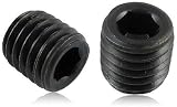 ARSMI 100/50pcs M3 M4 Schwarz 12.9 Legierter Stahl Innensechskantnut-Steckschlüsselsatz DIN916 Metrisches Gewinde Madenschrauben 3D-Druckerzubehör Druckerteile (Size : 50pcs M3x3mm) Stab