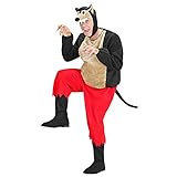 Widmann 50953 - Kostüm Wolf, gepolsterter Kasack, Hose, Stiefelüberzieher, Kopfbedeckung mit Maske, Mottoparty,