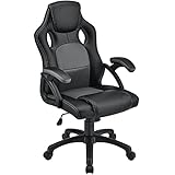 Juskys Racing Schreibtischstuhl Montreal ergonomisch höhenverstellbar & gepolstert 120 kg belastbar Bürostuhl Drehstuhl PC Gaming Stuhl – g