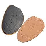 BESTOYARD 1 Paar Half Gel Einlegesohlen Leder Vorfußpolster Vorfuß Pads Fußpads Selbstklebend für High H