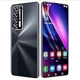 Natuogo Entsperrtes Android Smartphone, 7,3' HD Display Handy mit 50 MP Rear AI Quad-Kamera, 6800mAh Schnellladeakku, Dual SIM, Face ID (Schwarz)