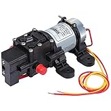 Coolty Hochdruck Membran Wasserpumpe DC 12V Selbstansaugende Elektropumpe 100PSI 4L / Min für Wohnwagen Bootsreinigung Waschen und Gartenbewässerung