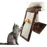 XIAOSHIDAI Katze Baum Kratzer Scratcher Post Kätzchen Aktivität Center Kletterer Hängen Ball spielt Entspannung und Schlaf Katze Sp