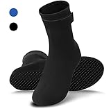 RTDEP Wasserdichte Socken, 3MM Neoprensocken, für Neoprenanzug, Rutschfest Schwimmsocken, Thermosocken für Herren und Damen, strandsocken für Schwimmen, Schnorcheln, Seg