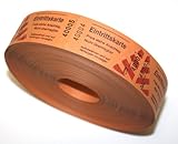 Bonrolle EINTRITTSKARTEN orange - 1000 perforierte Ab