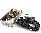 WXking Reptil Wärmelampe Infrarotsilikon Heizkabel für Haustiere 1,7 m Netzkabel Reptil Vivarium Propagator Warmdrähte 15W 50W 25W 80W Essen Lampe für Reptilien (Länge: 4m 15w) (Farbe: 7m 50w)