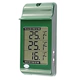Digitales Max Min Gewächshausthermometer – Zur Erfassung der Höchst- und Mindesttemperaturen für den Einsatz im Gartengewächshaus oder zu Hause im Gewächshaus im Freien Zubehör für einfache Wandmontag