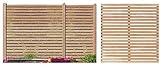 Gartenpirat Sichtschutzzaun 180x180 cm aus Lärchenholz Bausatz Zaunelement zum selber B